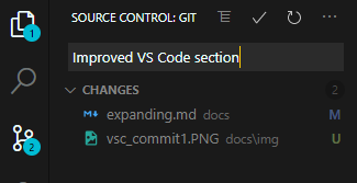 visual studio code commit example